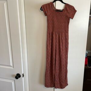 Girls smocked jumpsuit